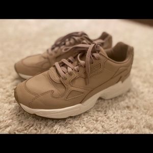 New cream adidas Falcon sneakers